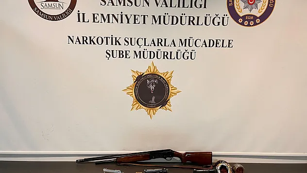 Samsun'da uyuşturucu ve silah operasyonu: 3 gözaltı
