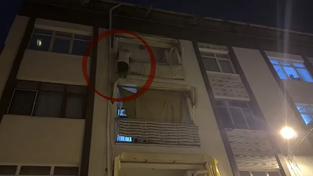 Samsun'da yabancı uyruklu şahıs balkona çıkarak yardım istedi