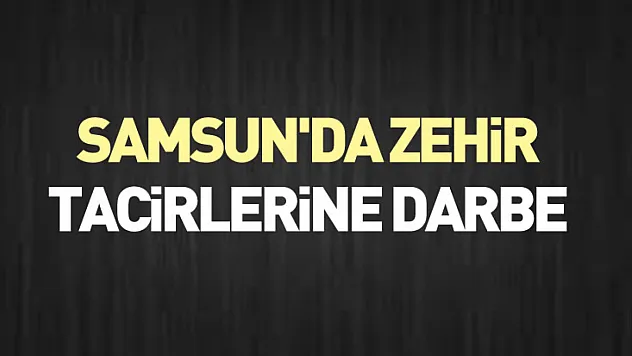 Samsun'da zehir tacirlerine darbe