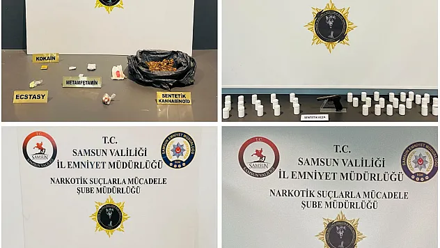 Samsun'da zehir tacirlerine darbe: 7 gözaltı