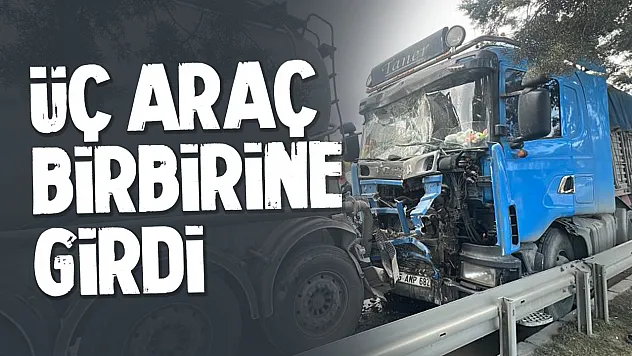 Samsun'da zincirleme kaza! Tır, beton mikseri ve kamyon birbirine girdi