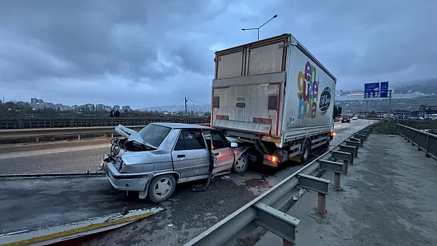 Samsun-Ordu karayolunda korku dolu anlar! Freni boşalan tır durdurulamadı!