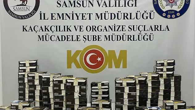 Samsun Polisi Kaçak Makaron Ele Geçirdi