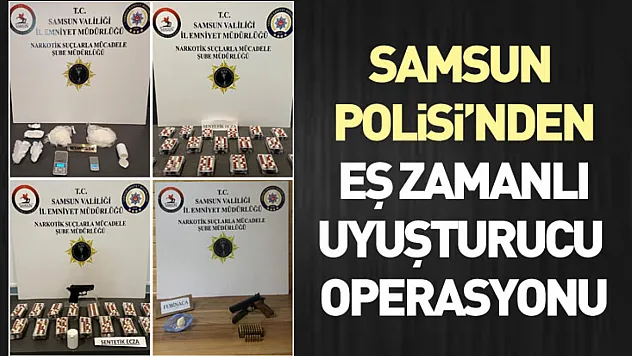 Samsun Polisi'nden Eş Zamanlı Uyuşturucu Operasyonu