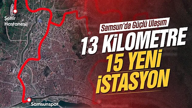 Samsun Şehir Hastanesi tramvay hattında temel atılıyor