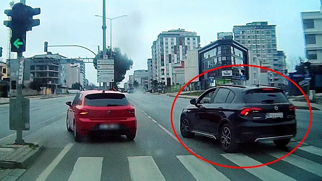 Samsun trafiğinde tehlikeli anlar