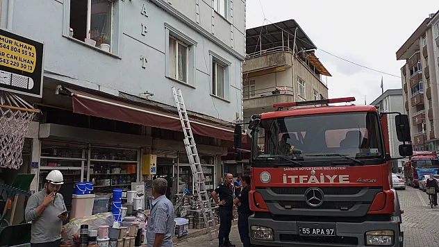 Samsun'un Çarşamba ilçesinde ev yangını