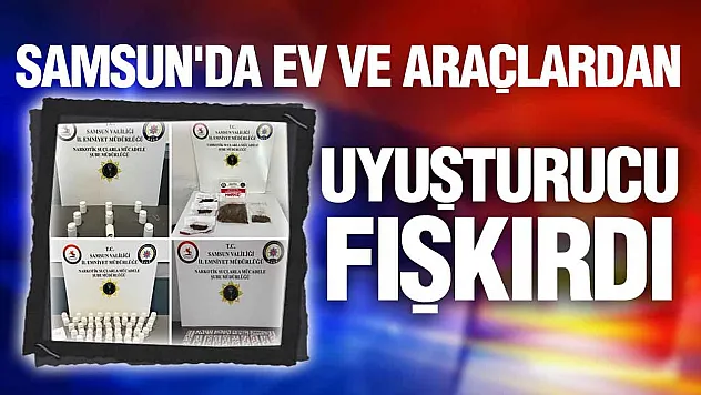 Samsun'un dört ilçesinde binlerce uyuşturucu hap ele geçirildi
