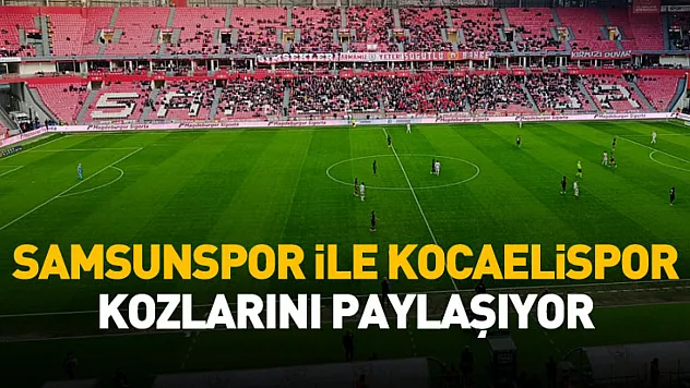 Samsunspor ile Kocaelispor kozlarını paylaşıyor