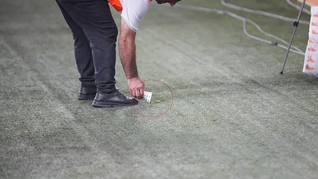 Samsunspor-Panathinaikos maçında ilginç görüntü