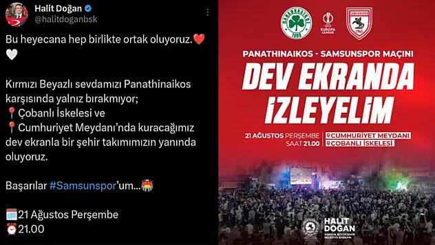 Samsunspor'un Avrupa sınavı meydanlarda izlenecek