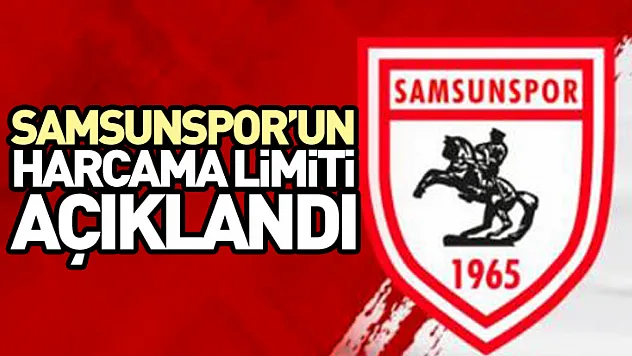 Samsunspor'un Harcama Limiti Açıklandı