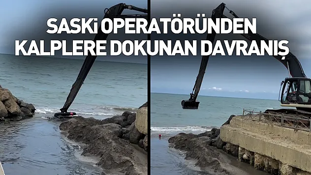 SASKİ operatöründen örnek davranış: Dereye düşen topu kurtardı