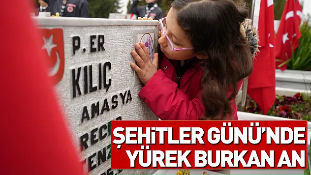 Şehitler Günü'nde yürek burkan an: 8 yaşındaki Elif'ten şehit dayısına öpücük