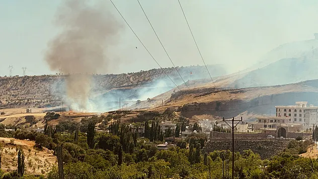 Silopi'de anız yangını
