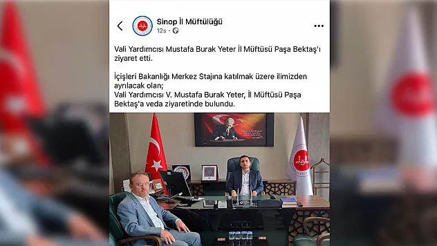 Sinop'ta müftülük makamı tartışması