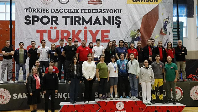 Spor Tırmanış Büyükler Türkiye Şampiyonası Samsun'da tamamlandı