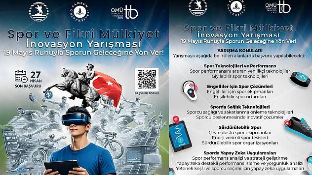 Spor ve Fikri Mülkiyet temalı inovasyon yarışması düzenlenecek