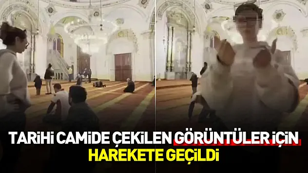 Tarihi camide çekilen görüntüler için harekete geçildi