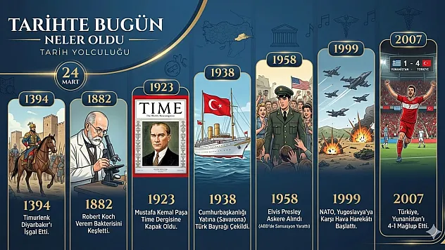 Tarihte Bugün 24 Mart: Atatürk Time Kapağında ve Verem Bakterisinin Keşfi