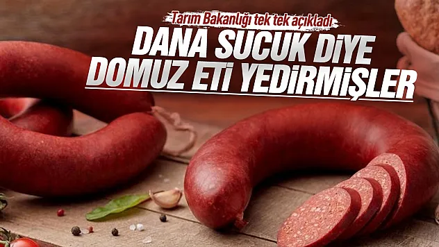 Tarım Bakanlığı ifşa etti dana sucukta domuz eti çıktı