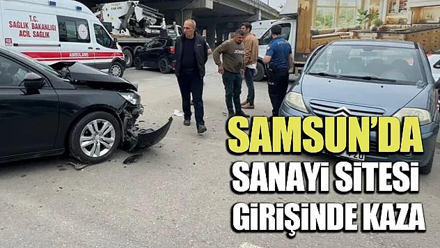 Tekkeköy'de iki otomobil çarpıştı: 2 yaralı
