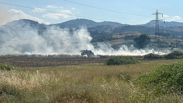 Tekkeköy'de yangın büyümeden söndürüldü