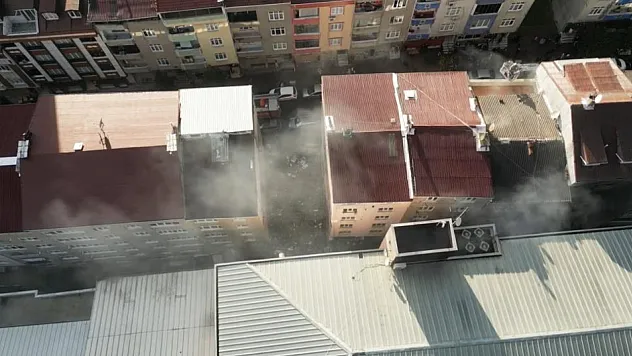 Tekstil atölyesinde korkutan yangın