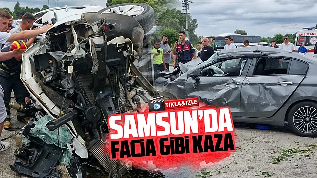 Terme'de trafik kazası: Çok sayıda yaralı var