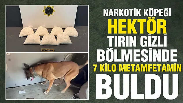 Tırın gizli bölmesinden 7 kilo metamfetamin çıktı