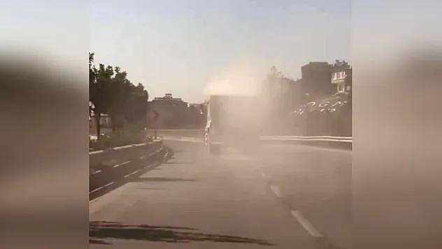 Tozu dumana katan sürücüye ceza