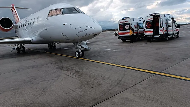 Uçak ambulans 20 haftalık Ertuğrul bebek için havalandı