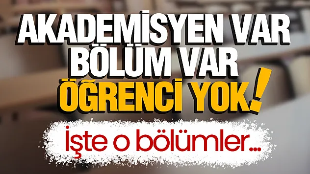 Üniversitelerde 'hayalet bölüm' krizi: Akademisyen ve burs var, öğrenci yok!
