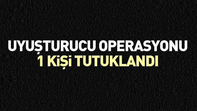 uyuşturucu operasyonu: 1 kişi tutuklandı