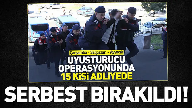 Uyuşturucu operasyonunda adliyeye çıkarılan 15 şüpheli serbest bırakıldı