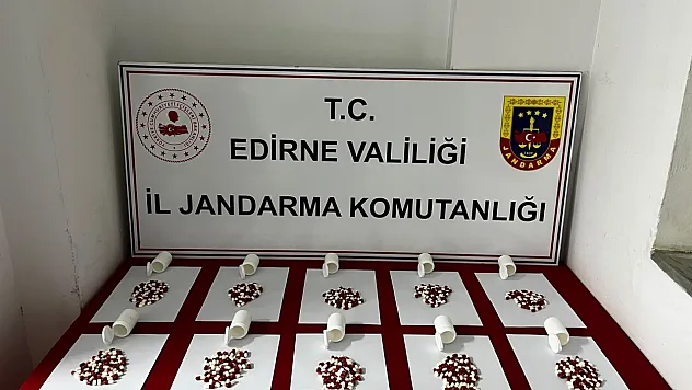 Uzunköprü'de uyuşturucu operasyonu: 568 adet hap ele geçirildi