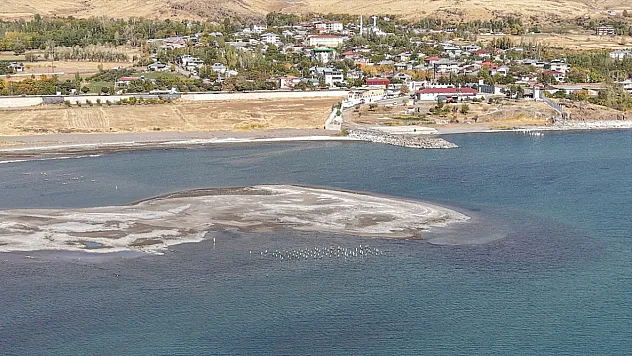 Van Gölü'nde Su Çekildi, 100 Yıllık İskele Gün Yüzüne Çıktı!