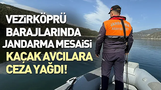 Vezirköprü barajlarında jandarma mesaisi: Kaçak avcılara ceza yağdı!