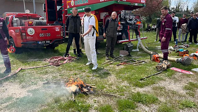 Vezirköprü MYO'da 120 kişiye yangın gönüllüsü sertifikası