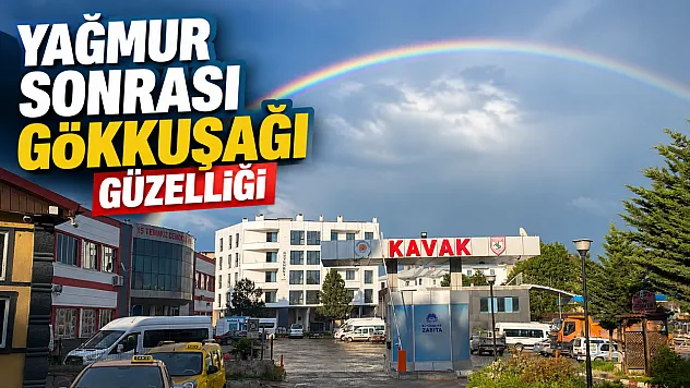 Yağmur sonrası gökkuşağı güzelliği