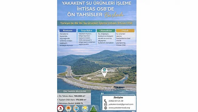 Yakakent'te Dev Yatırım Fırsatı: Su Ürünleri İhtisas OSB'de Arsa Tahsisleri Başladı