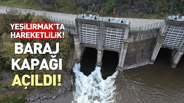 Yeşilırmak'ta Hareketlilik! Günler sonra baraj kapağı açıldı!