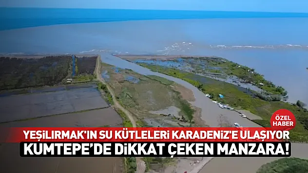 Yeşilırmak ve Karadeniz'in Buluşması Havadan Görüntülendi!