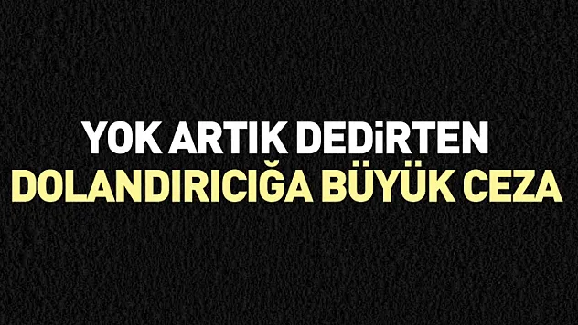 Yok artık dedirten dolandırıcılığa büyük ceza