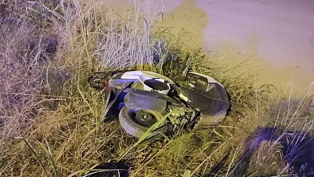 Yoldan çıkan sürücü kaza yaptı