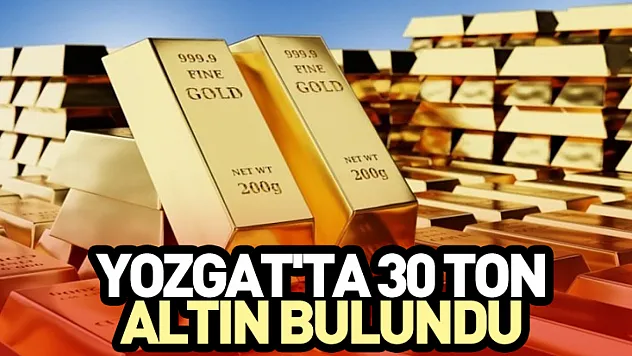 Yozgat'ta 30 ton altın bulundu
