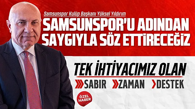 Yüksel Yıldırım'dan taraftarlara çağrı
