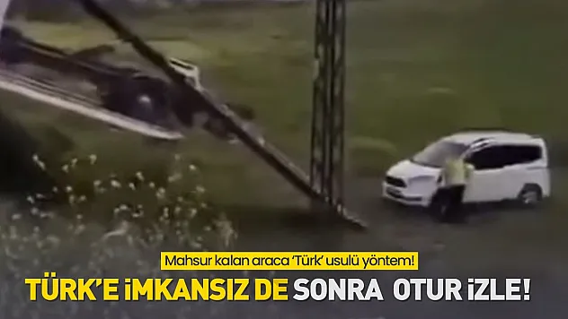 Zorlu kurtarma operasyonu tarlada mahsur kalan otomobil için iki çekici seferber oldu