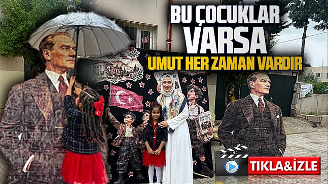Hatay'da 29 Ekim'de minik öğrenciden duygulandıran Atatürk hassasiyeti