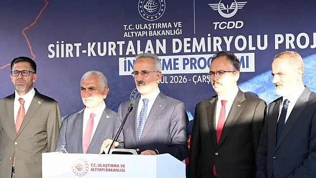 Siirt-Kurtalan Demiryolu Projesi'nde fiziki ilerleme yüzde 30'u aştı